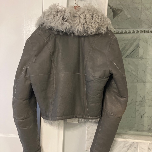 Intermix Reversible Leather and Shearling Jacket - Picture 3 of 6